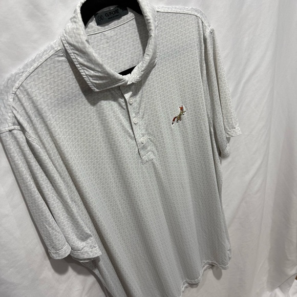 G/FORE XL Golf Polo Shirt Fox Embroidery Performance Stretch Preppy Activewear - Picture 2 of 12